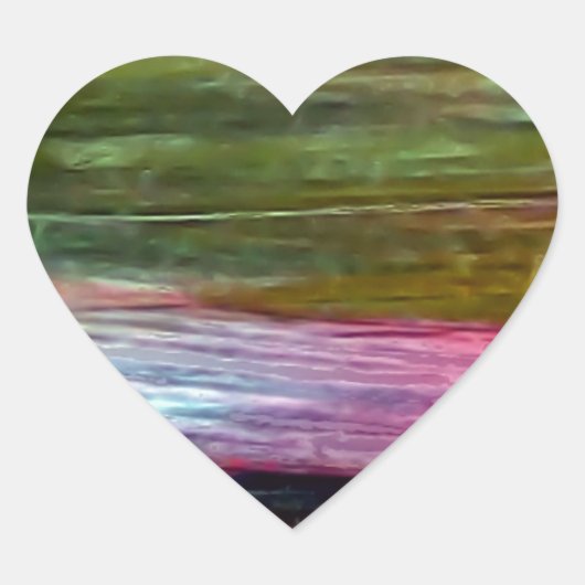 Kunst Herz-Aufkleber (Vorderseite)