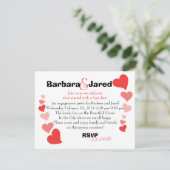 Kunst Herz Einladung (Stehend Vorderseite)