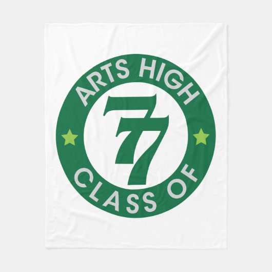 Kunst High School-Klasse mit 77 Logo Fleecedecke (Vorderseite)