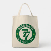 Kunst High School-Klasse mit 77 Logo Tragetasche (Rückseite)