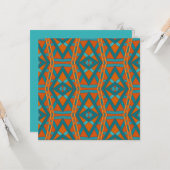 Kunst im amerikanischen Südwest-Stil mit Mustern u Karte (Vorderseite/Rückseite Beispiel)