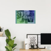Kunst im Badezimmer Poster (Heimbüro)