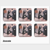 "Kunst im Komfort: Maßgeschneiderte Design-Kissen Quadratischer Aufkleber (Blatt)