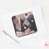 "Kunst im Komfort: Maßgeschneiderte Design-Kissen Quadratischer Aufkleber (Umschlag)