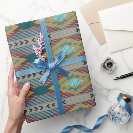 Kunst im Muster des amerikanischen Südwestens und  Geschenkpapier (Schenken)