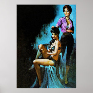Kunst im Vintagen Pulsmagazin des komischen Gefühl Poster
