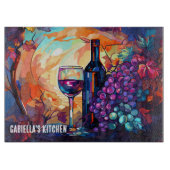 Kunst in der Küche: Personalisierte Linie Art Schneidebrett (Vorderseite)