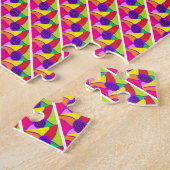 Kunst in leuchtend blendend gemischten Farben und Puzzle (Seite)