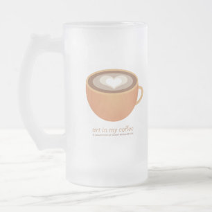 Kunst in meiner Kaffee-Tasse Mattglas Bierglas