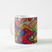 KUNST IN PATTERN VOM SCHMERZEN DURCH EINDRUCKEN DE KAFFEETASSE (Vorderseite Links)