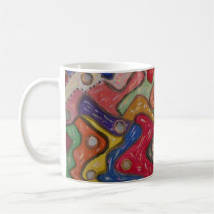 KUNST IN PATTERN VOM SCHMERZEN DURCH EINDRUCKEN DE KAFFEETASSE