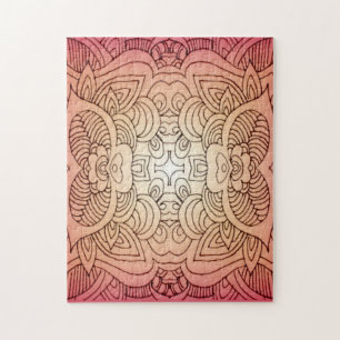 Kunst in Rot und Schwarz Puzzle