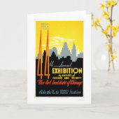 Kunst-Institut Chicago WPA 1940 Karte (Gelbe Blume)