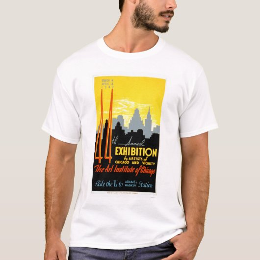 Kunst-Institut Chicago WPA 1940 T-Shirt (Vorderseite)