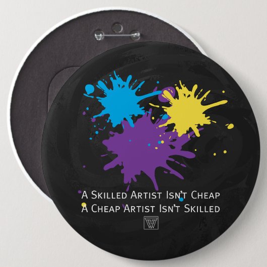 Kunst ist billig button (Vorne & Hinten)