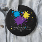 Kunst ist billig button (Beispiel)