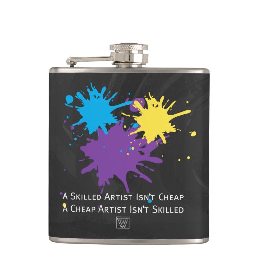 Kunst ist billig flachmann (Vorderseite)