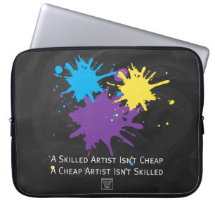 Kunst ist billig laptopschutzhülle