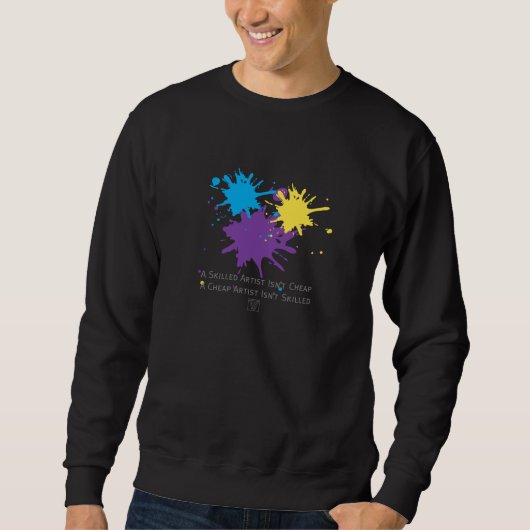 Kunst ist billig sweatshirt (Vorderseite)