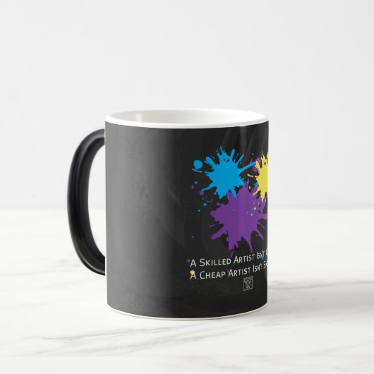 Kunst ist billig verwandlungstasse (Vorderseite Links)