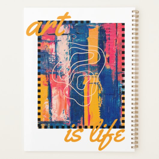 Kunst ist das Leben stilvoll Beautiful Planner Planer (Rückseite)