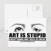 Kunst ist dumm postkarte (Vorne/Hinten)