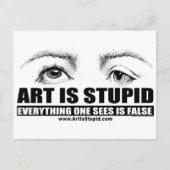 Kunst ist dumm postkarte (Vorderseite)