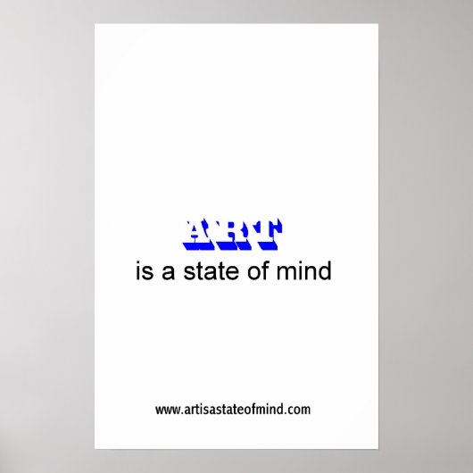 Kunst ist ein Staat des Geistes Poster (Vorne)