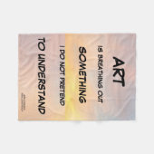 KUNST IST ETWAS AUSBREITEN FLEECEDECKE (Vorderseite (Horizontal))