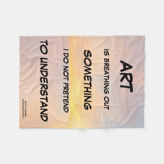 KUNST IST ETWAS AUSBREITEN FLEECEDECKE (Vorderseite (Horizontal))