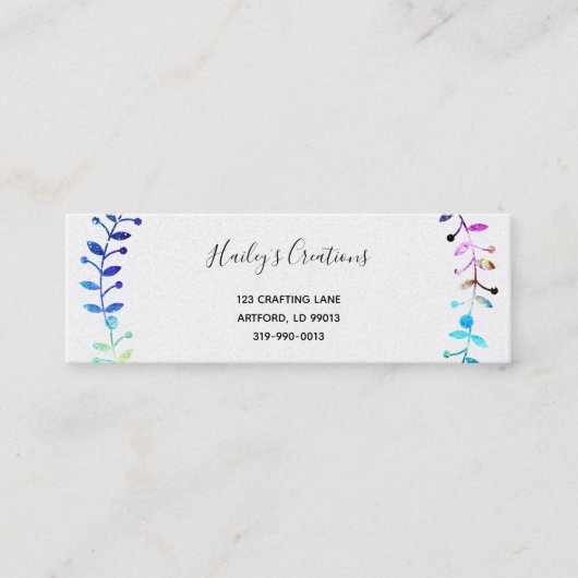 Kunst ist Individualität Mini Visitenkarte (Vorderseite)