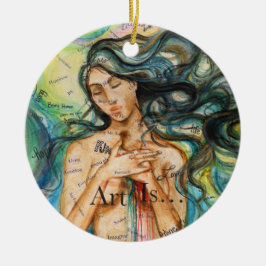 "Kunst ist..." Kunst-Ornament Keramik Ornament