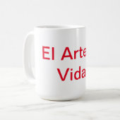 Kunst ist Leben Kaffeetasse (Vorderseite Links)