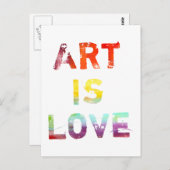 Kunst ist Liebe Postkarte (Vorne/Hinten)