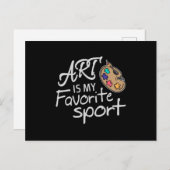 Kunst ist mein Lieblingssport Postkarte (Vorne/Hinten)