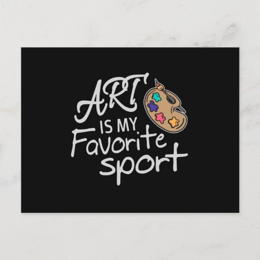 Kunst ist mein Lieblingssport Postkarte (Vorderseite)