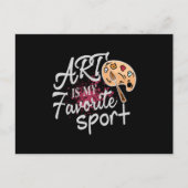 Kunst ist meine Lieblingssportart Roter Schlag Postkarte (Vorderseite)