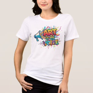 "KUNST IST MEINE STIMME" - Bunte Megaphon Street A Tri-Blend Shirt