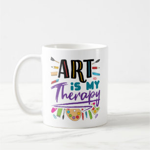 Kunst ist meine Therapie künstlerisch Künstlerisch Kaffeetasse