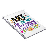 Kunst ist meine Therapie künstlerisch Künstlerisch Notizblock (Rechte Seite)