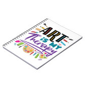 Kunst ist meine Therapie künstlerisch Künstlerisch Notizblock (Linke Seite)