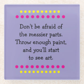 Kunst ist Messy Glasuntersetzer