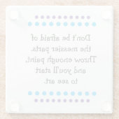 Kunst ist Messy Glasuntersetzer (Rückseite)