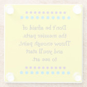 Kunst ist Messy Glasuntersetzer (Rückseite)