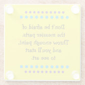 Kunst ist Messy Glasuntersetzer (Rückseite)