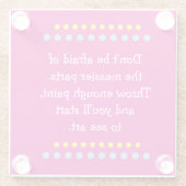 Kunst ist Messy Glasuntersetzer (Rückseite)