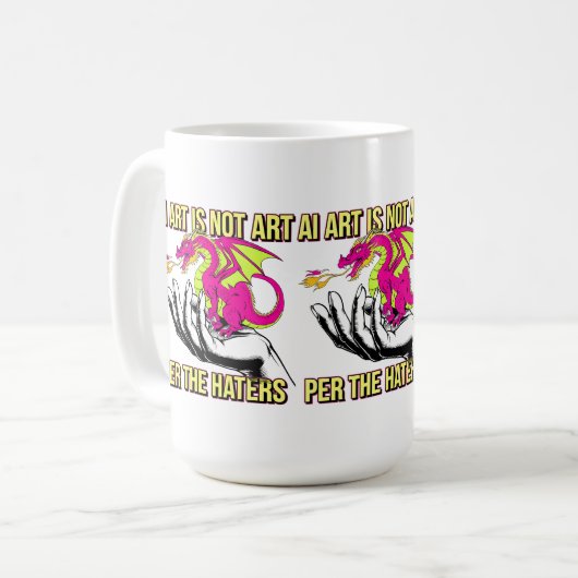 Kunst ist nicht Kunst per Haters Dragon Kaffeetasse (Vorderseite Links)