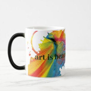 "Kunst ist schön" Morphing-Tasse Verwandlungstasse