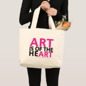 KUNST IST VOM HERZEN JUMBO STOFFBEUTEL (Vorderseite (Produkt))