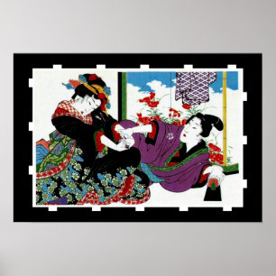 Kunst Japanisches Vintage-Plakat Poster